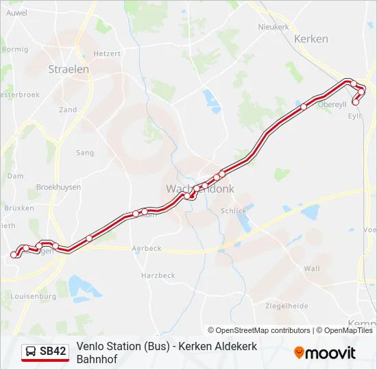SB42 Bus Line Map