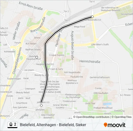2 Light Rail Line Map