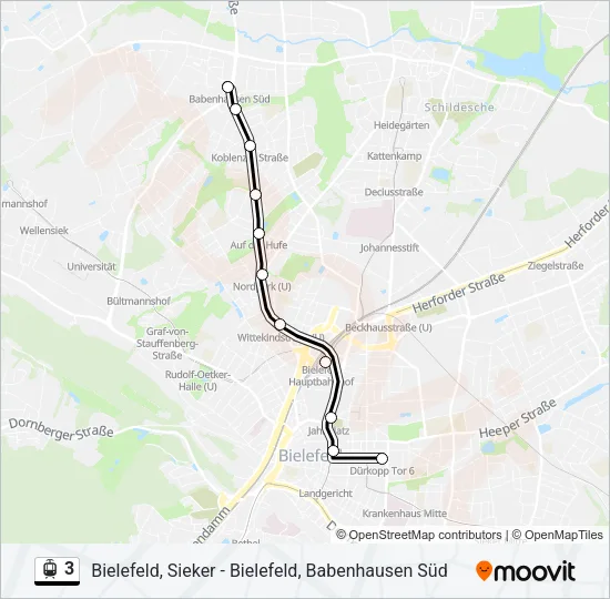 3 Light Rail Line Map