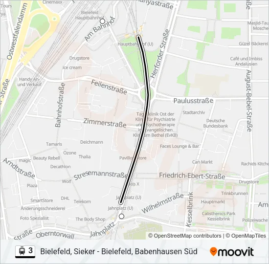 3 Light Rail Line Map