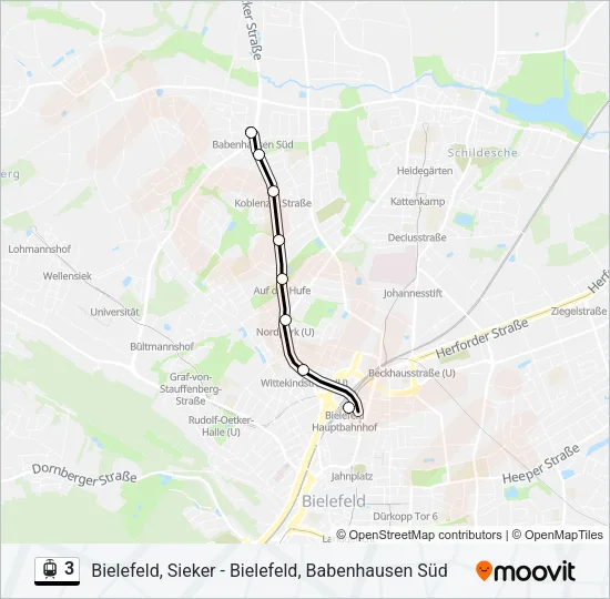 3 Light Rail Line Map