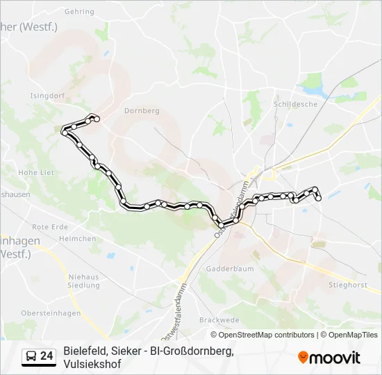 Автобус 24: карта маршрута