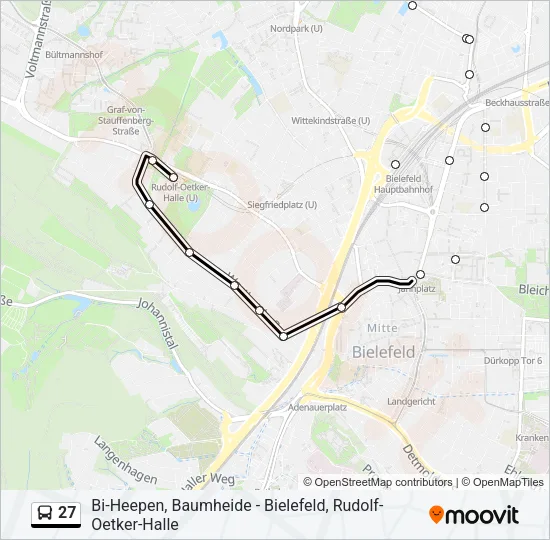 27 Bus Line Map