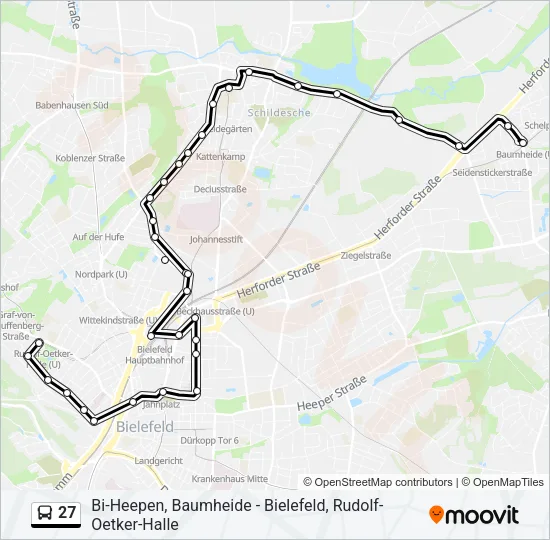 Buslinie 27 Karte