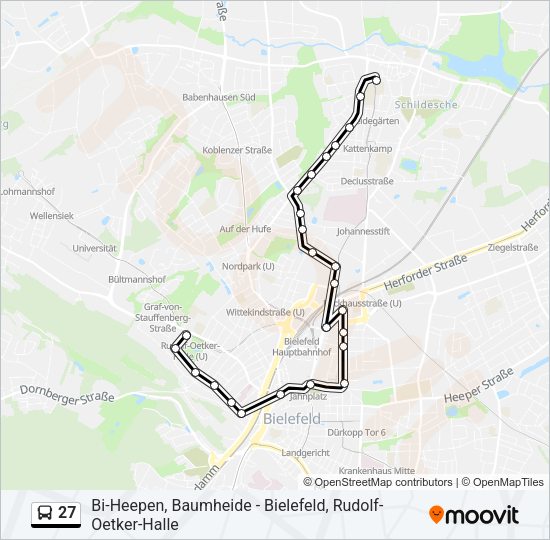 27 Bus Line Map