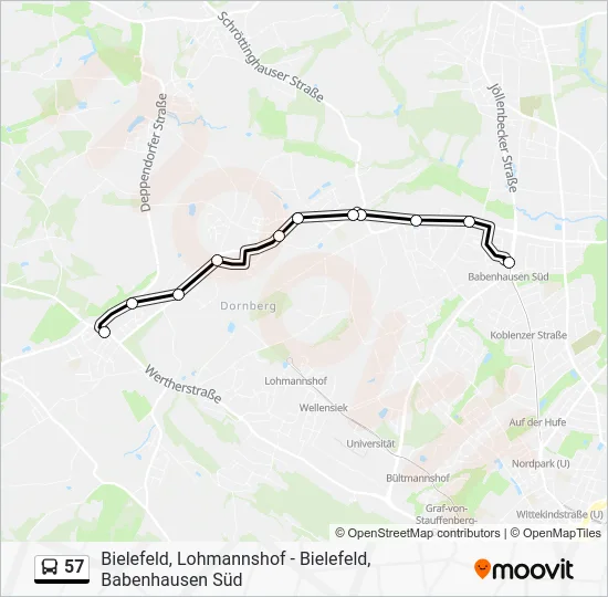Автобус 57: карта маршрута