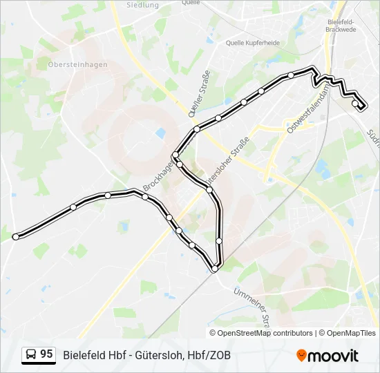 95 Bus Line Map