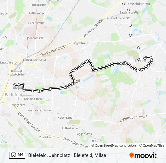 N4 Bus Line Map