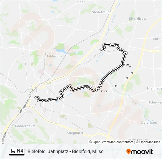 N4 Bus Line Map