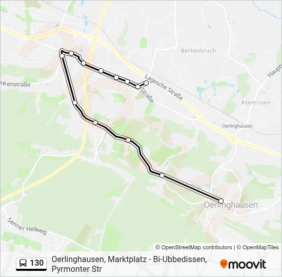 130 Bus Line Map
