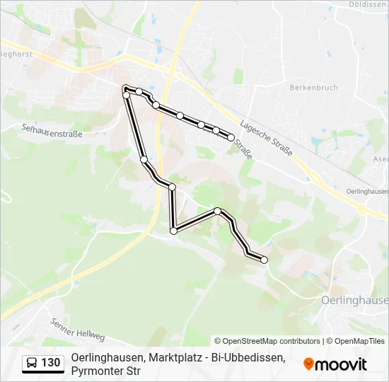 130 Bus Line Map