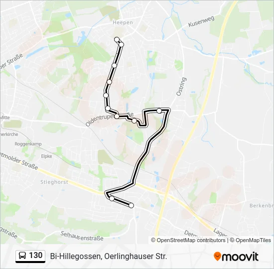 Автобус 130: карта маршрута