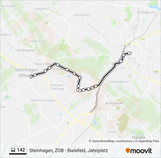 142 Bus Line Map