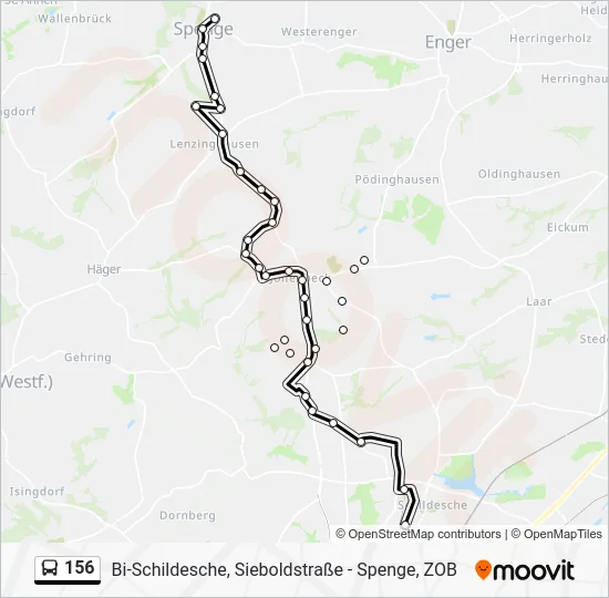 Автобус 156: карта маршрута