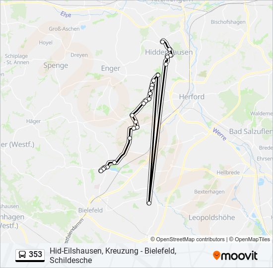 353 Route Schedules Stops Maps Bielefeld Schildesche Updated 