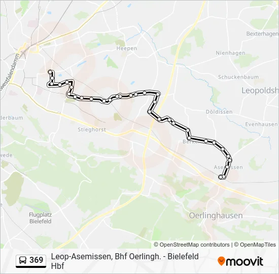 Автобус 369: карта маршрута