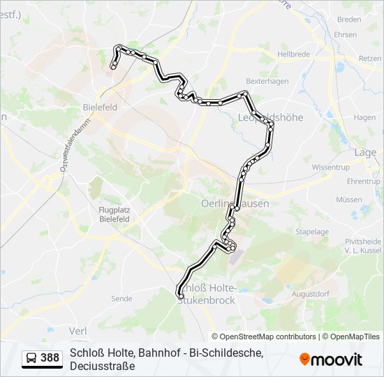 388 Route: Schedules, Stops & Maps - Bi-Schildesche, Deciusstraße (Updated)