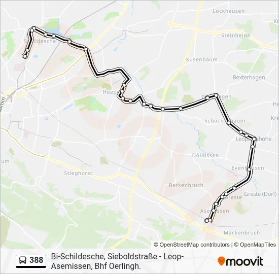 388 Bus Line Map