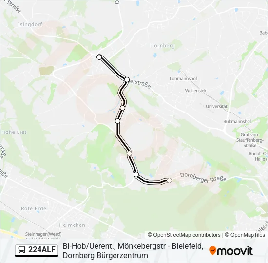 Автобус 224ALF: карта маршрута