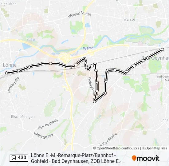 430 Bus Line Map