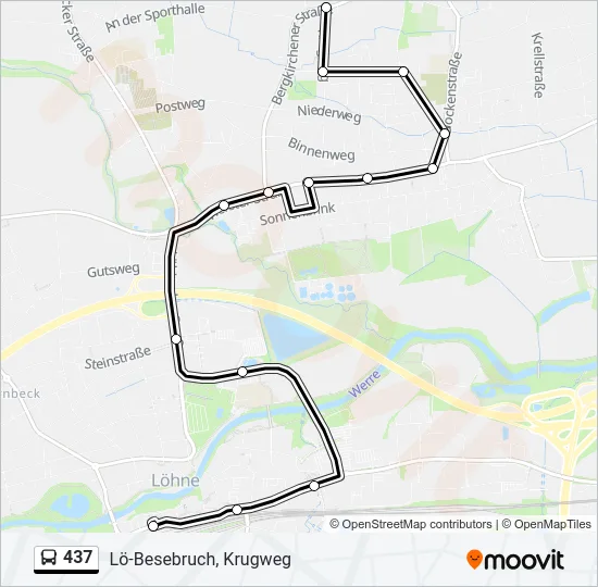 437 Bus Line Map