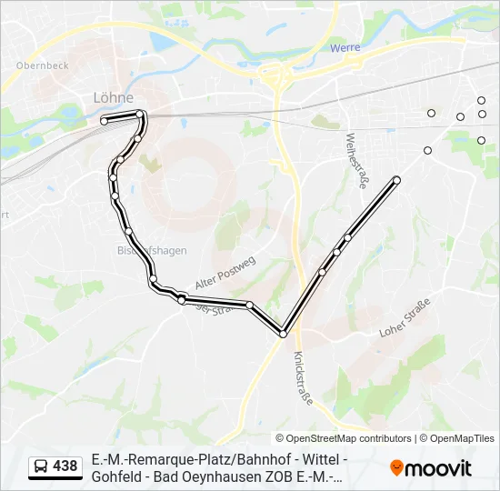 438 Bus Line Map