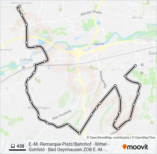 438 Bus Line Map