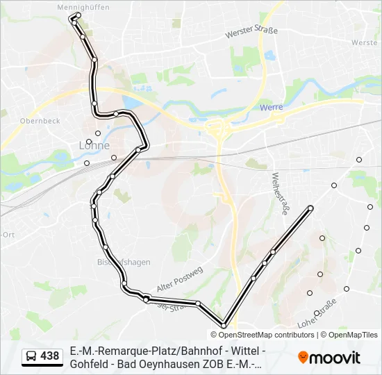 438 Bus Line Map