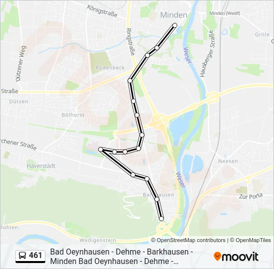 461 Bus Line Map
