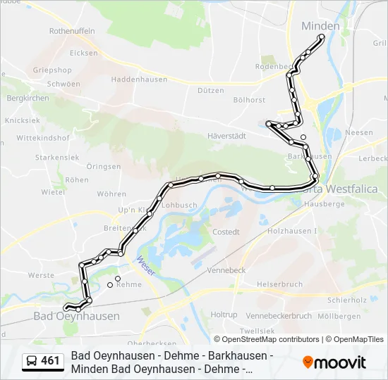 461 Bus Line Map