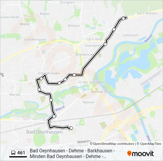 461 Bus Line Map