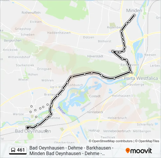 461 Bus Line Map