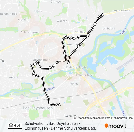 461 Bus Line Map
