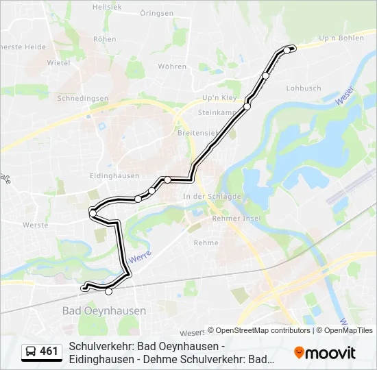 461 Bus Line Map