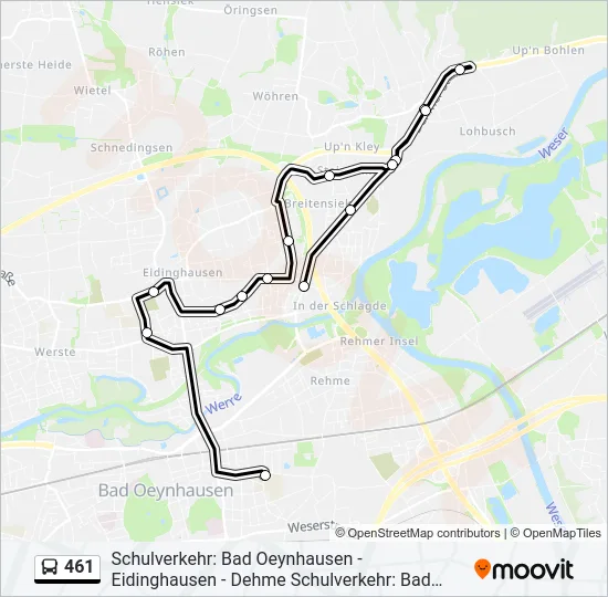 461 Bus Line Map