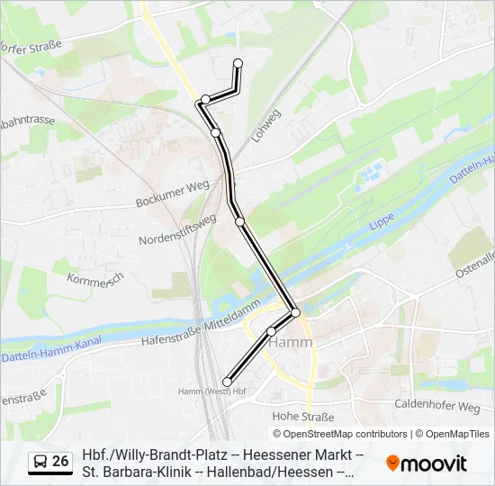26 Bus Line Map