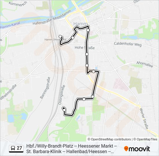 27 Bus Line Map