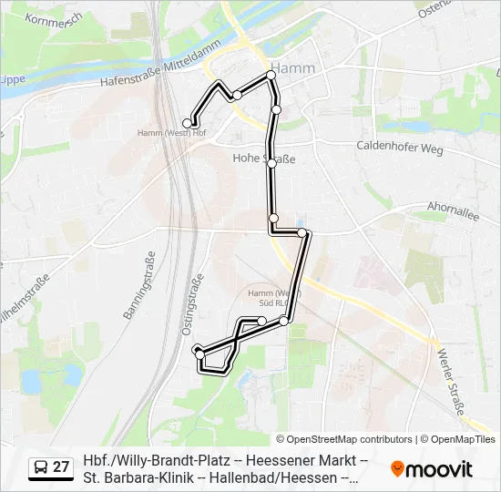 27 Bus Line Map