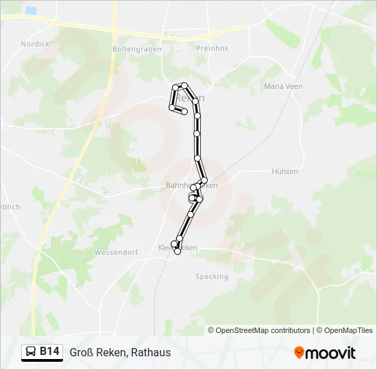 B14 Bus Line Map