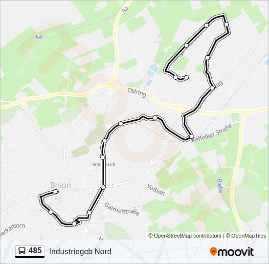 485 Bus Line Map