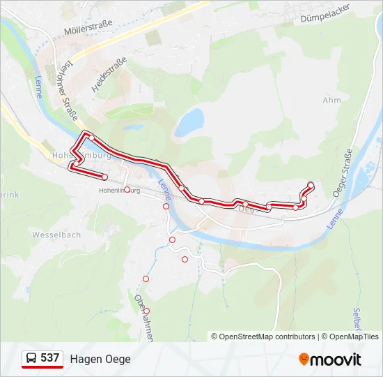 537 Bus Line Map
