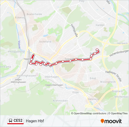 CE52 Bus Line Map