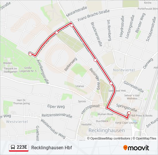 223E bus Line Map