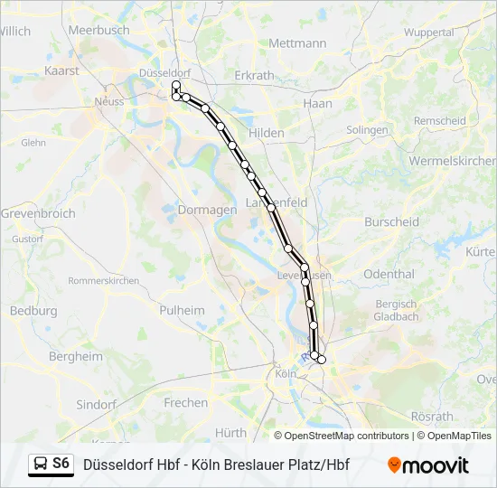 S6 Bus Line Map