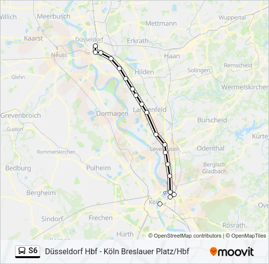 S6 Bus Line Map