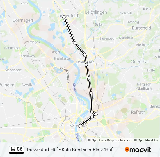 S6 Bus Line Map
