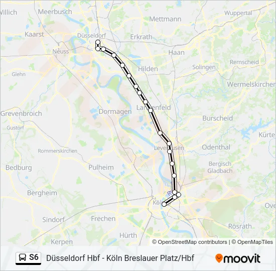 S6 Bus Line Map