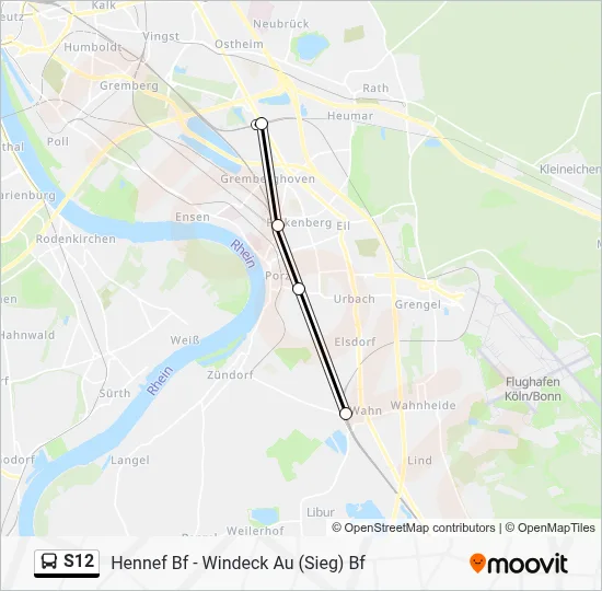 S12 Bus Line Map