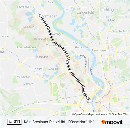 S11 Bus Line Map
