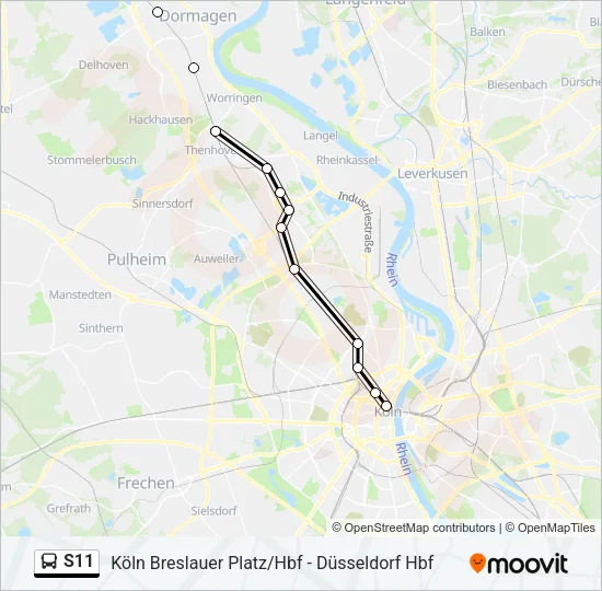 S11 Bus Line Map